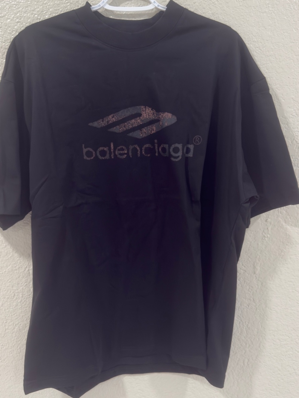 Balenciaga Black Logo Graphic Tee oversized  like XL